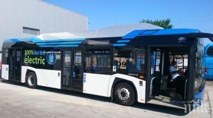 първият електробус тръгна експериментално бургас