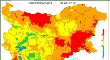 внимание опасност пожари области страната