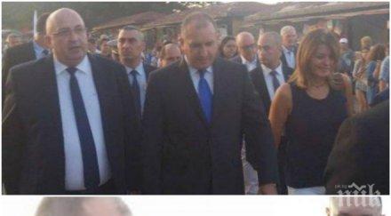 петрова нива посрещна президента радев баба каунка накичи везана кърпа снимки