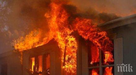 огнен севлиево изгоря постройка домашни животни