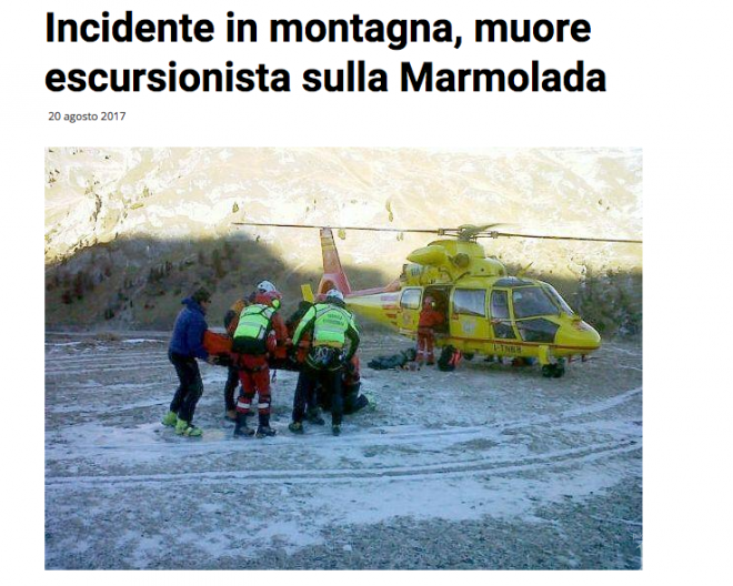 ТРАГЕДИЯ! Българин загина при изкачване в Доломитите