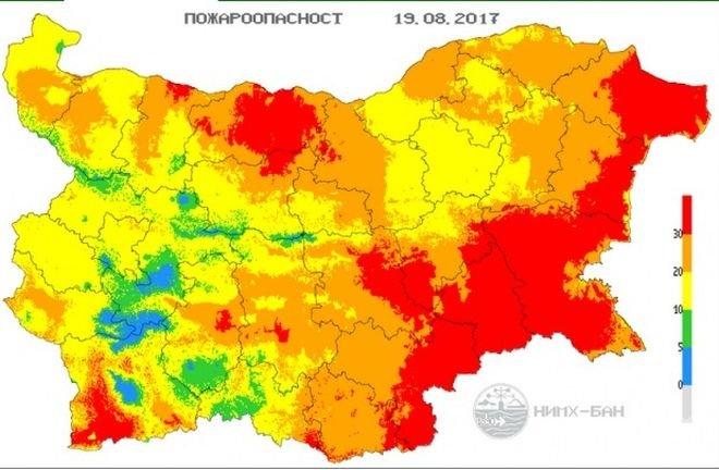 Внимание! В 9 области е въведена най-високата степен на опасност от пожари