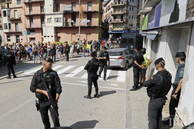 Полицията в Барселона разпръсна митинг на националисти 