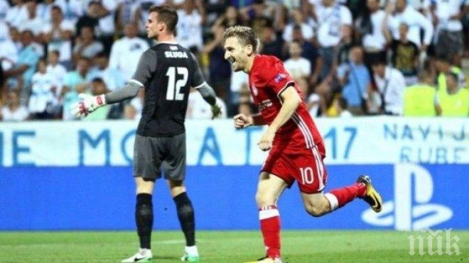 Олимпиакос уби мечтата на Риека