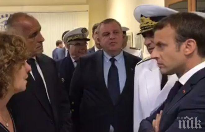 ПЪРВО В ПИК! Борисов и Макрон с последна изява преди полета на френския президент (ВИДЕО)