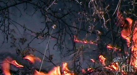 пожар сливен гасенето включиха военнослужещи