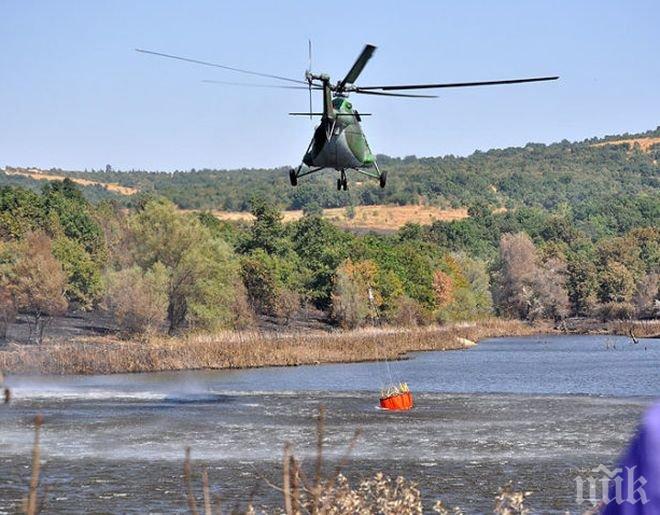 Инцидент! Хеликоптер, участващ в гасенето на пожар в Грузия, се разби