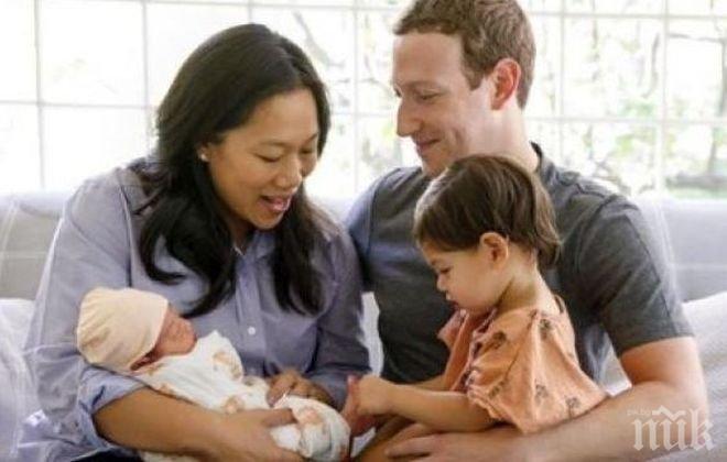 Основателят на Фейсбук Марк Зукърбърг се похвали: Имам втора дъщеричка! 