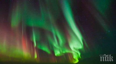 уникално вижте северното сияние заснето космоса видео