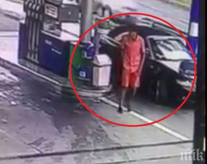 Гъзар със спортно Ауди зареди пълен резервоар на бензиностанция и духна (ВИДЕО)