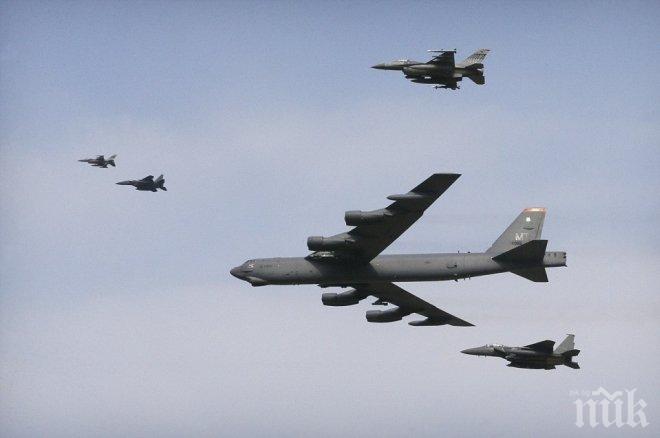 Ответен удар! Американски бомбардировачи прелетяха близо до Северна Корея