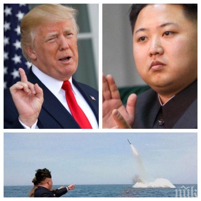 Напрежението ескалира! Тръмп отново с остри думи за Северна Корея