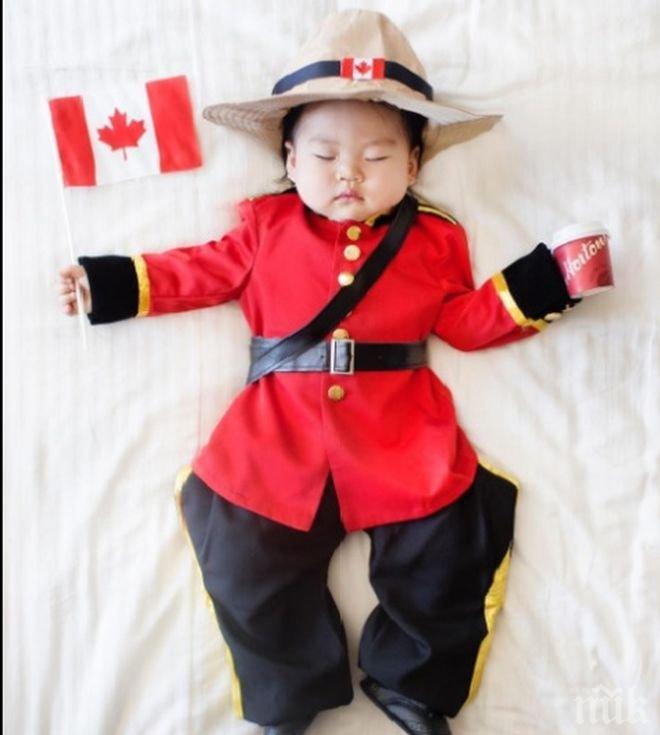 Красота! Корейско бебе в българска носия (УНИКАЛНИ СНИМКИ)