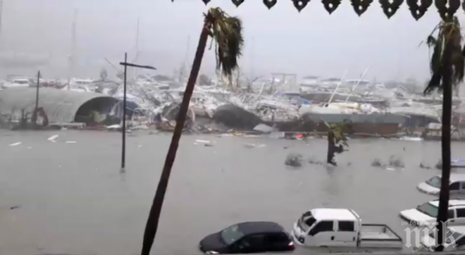 Катастрофално! Ураганът „Ирма“ причини тотални разрушения на островите Свети Мартин и Барбуда