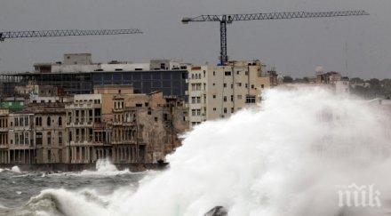 потоп ирма удари куба метрови вълни