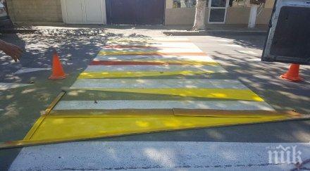 добрич правят пешеходните пътеки училищата цветни