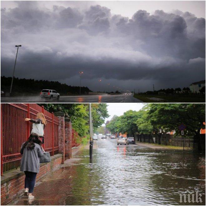 УЖАС В СЪРБИЯ! Силна буря удари Нови Сад, изкоренява дървета и отнася покриви! Идва ли към нас?