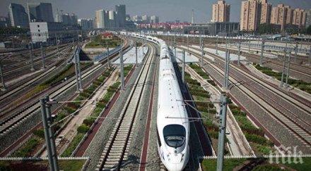 бързият влак света фусин тръгна пекин шанхай