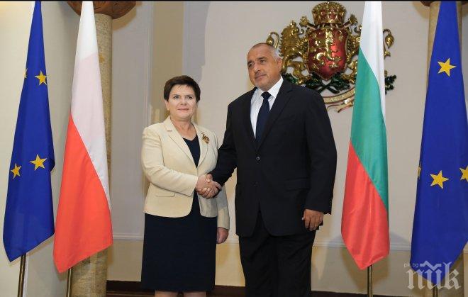 Борисов посрещна полския премиер в Министерски съвет - ето какво ще обсъждат (СНИМКИ)