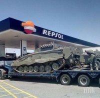 Каталуния в паника от испански танкове (СНИМКИ)