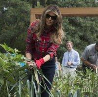 Мелания Тръмп събра реколтата в градината на Белия дом (СНИМКИ)