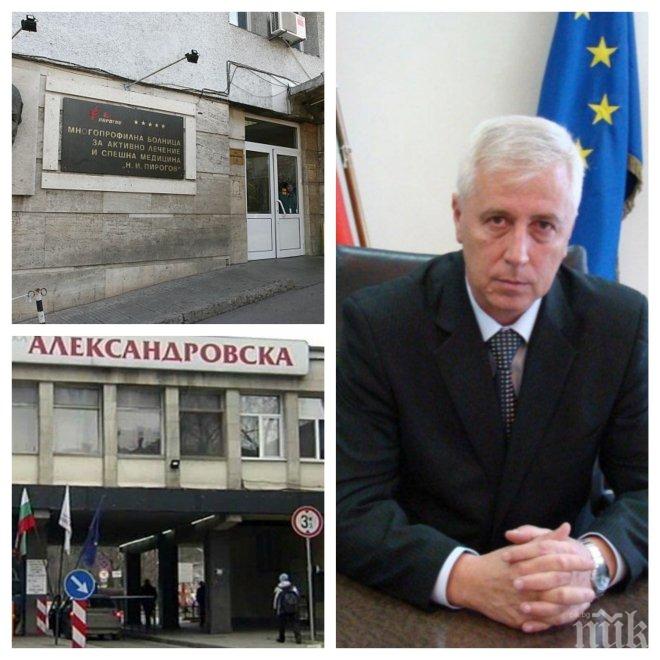 ИЗВЪНРЕДНО! Здравният министър разпореди спешни проверки в Пирогов и Александровска