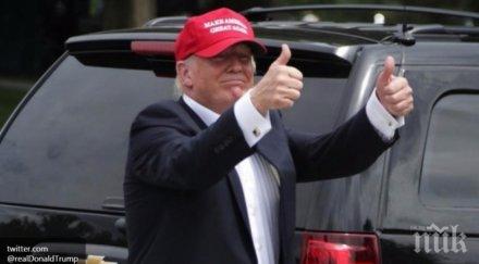 извънредно инцидент кортежа тръмп пострадал полицай конвоя снимки