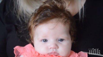 чудо бебе огромна коса роди англия