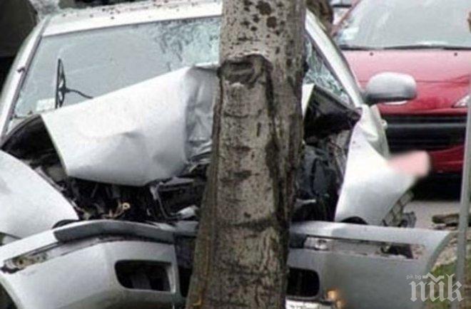 АД НА ПЪТЯ! 43-годишен загина, забивайки аудито си в дърво 