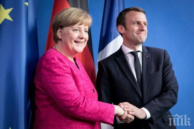 Макрон и Меркел обсъждат амбициозните идеи за реформи на французина в Талин