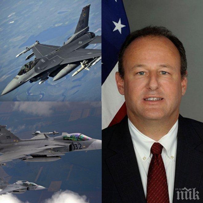 ЕКСКЛУЗИВНО! Американският посланик проговори за бойните самолети - ето за какво трябва да се внимава при закупуването им