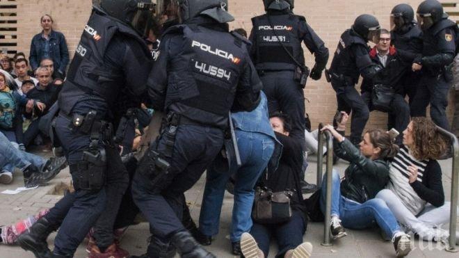 Близо 770 хиляди гласа на каталонския референдум са загубени заради испанската полиция