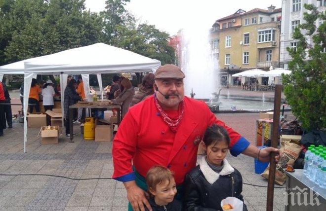 Ути прави сандвичи в Пловдив с благотворителна цел