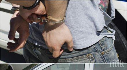 луд екшън кола катастрофира полицейски бус трима бягат гонката униформен простреля младеж дупето