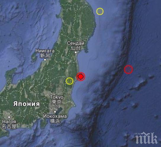 СТРАШНО! Япония се разлюля здраво, първо 6 по Рихтер удари в морето 
