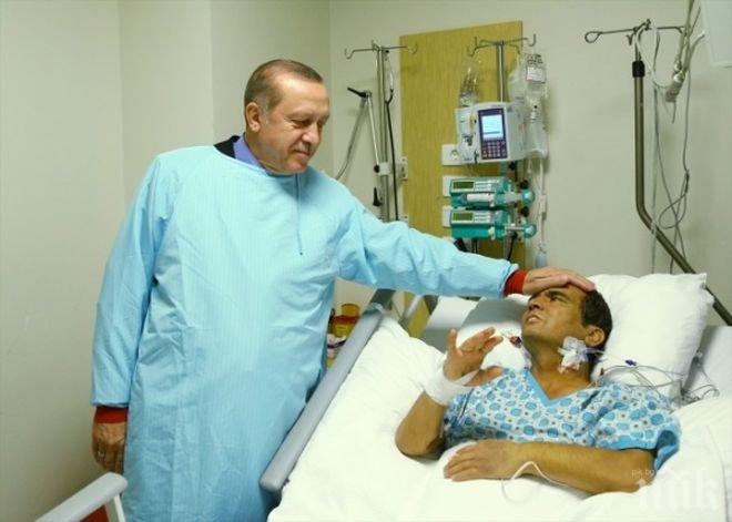 ДОБРАТА НОВИНА! Наим Сюлейманоглу вече се усмихва, Ердоган до леглото му