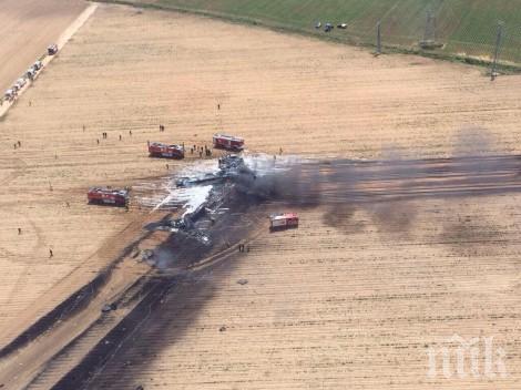 Пилотът на разбилия се испански военен самолет не е успял да катапултира