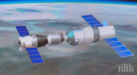опасност неуправляема китайска космическа станция лети земята