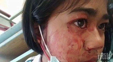 ужасяващо кръв вместо пот тече италианка видео