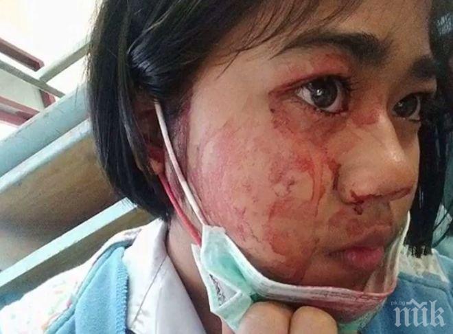 УЖАСЯВАЩО! Кръв вместо пот тече от италианка (ВИДЕО)