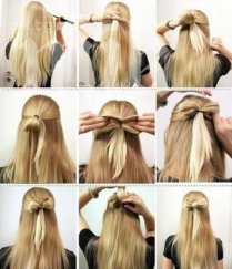 завържете косата панделка