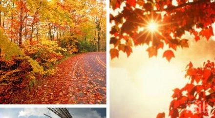 златна есен слънчево температури градуса