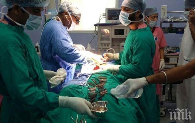 Шок! Индийски хирурзи извадиха над 600 гвоздея от стомаха на пациент