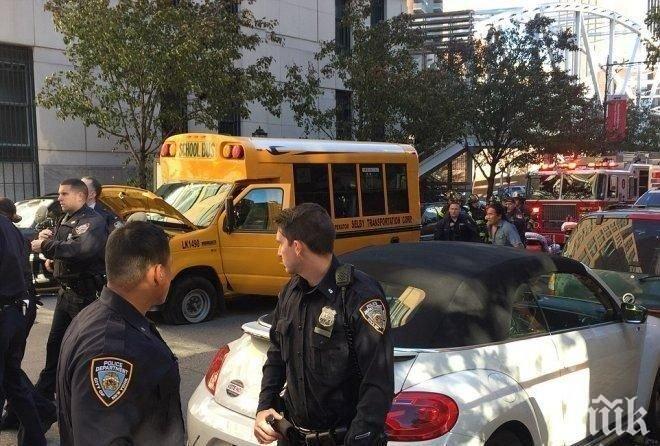 Нападателят от Манхатън е ударил училищен автобус преди да бъде арестуван