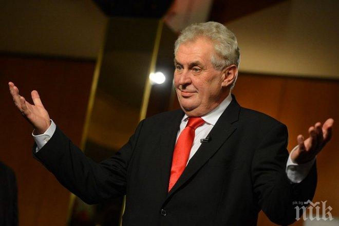 Нов мандат! Милош Земан отново ще се кандидатира за президент на Чехия