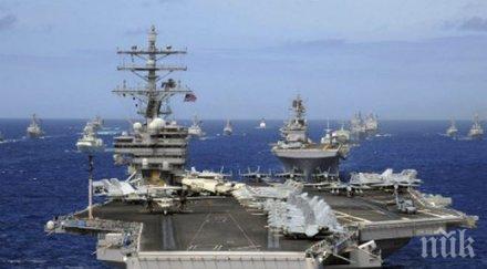 южна корея включи военните учения американските самолетоносачи