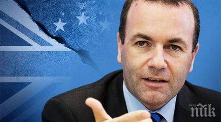 манфред вебер търговските преговори великобритания започнат 2018 година