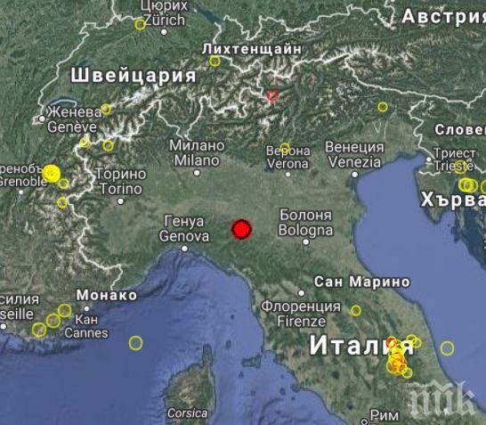 СТРЕС! Силен трус удари Италия, няма разрушения