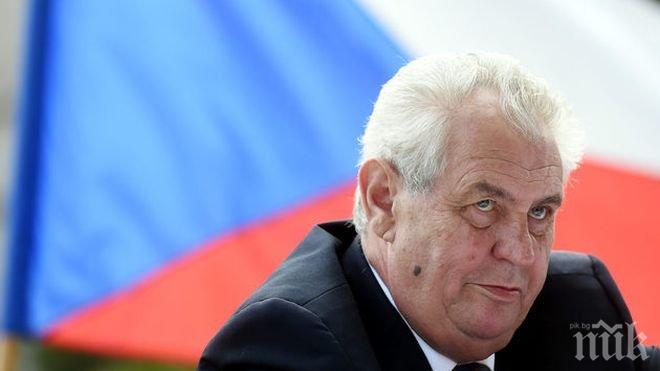 Президентът на Чехия осъди „двойните стандарти“ на ЕС спрямо Русия
