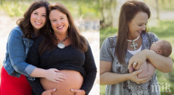 Куриоз! Баба ражда собственото си внуче за втори път